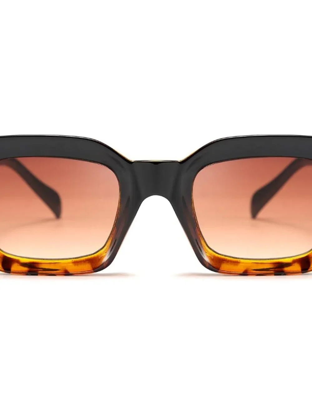 Classic Square Women’s Sunglasses with UV400 Protection - Stylish Black-Leopard
